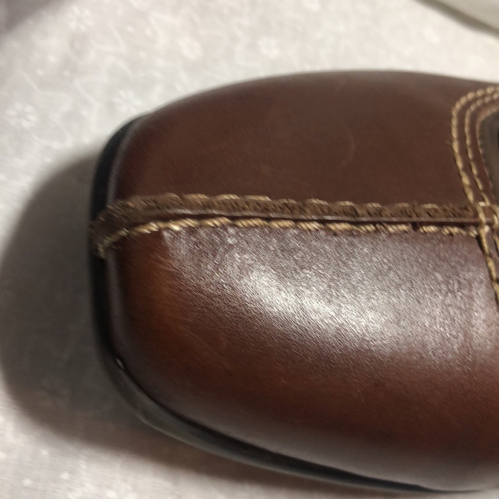 Clark’s Leather Two Tone Brown Mary Janes - Picture 3 of 11